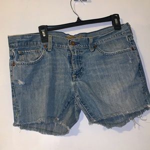 Distressed Jean shorts